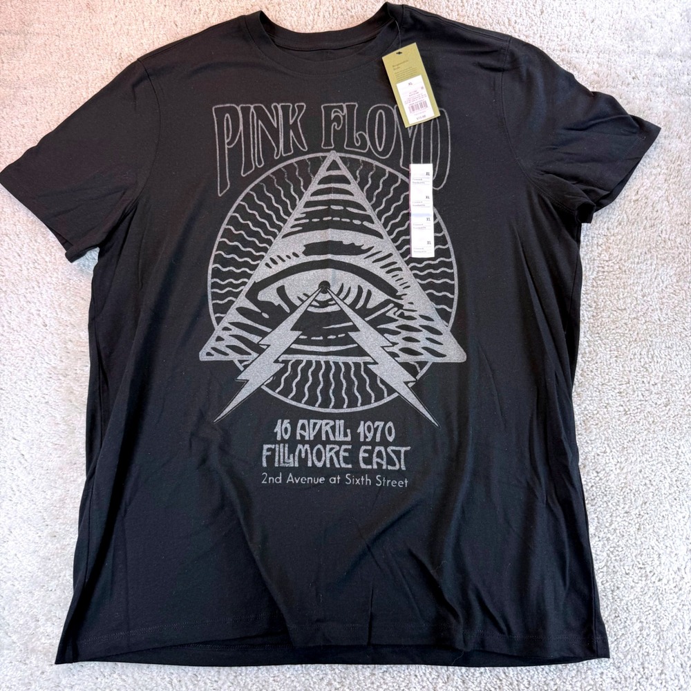 Goodfellow Pink Floyd Fillmore East 1970 Graphic T-Shirt Black XL NWT